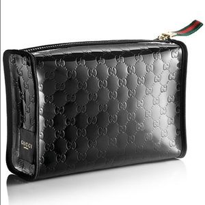Gucci Cosmetic/Toiletry Bag - Black Brown
